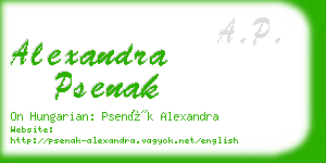 alexandra psenak business card